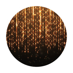 Aperturee - Rose Gold Bright Round Black Birthday Backdrop