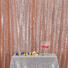 Aperturee - Rose Gold Glitter Sequin Fabric Photography Backdrop