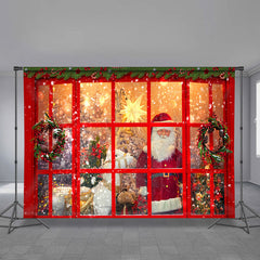 Aperturee - Santa Claus Outdoor Window Merry Christmas Backdrop
