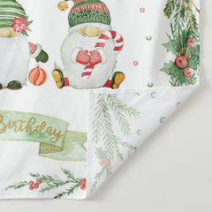 Aperturee - Santa Dolls Green Tree Christmas Birthday Backdrop