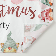 Aperturee - Santa Dolls Pink Theme Christmas Party Backdrop