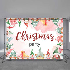 Aperturee - Santa Dolls Pink Theme Christmas Party Backdrop
