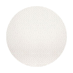 Aperturee - Simple White Brick Round Happy Birthday Backdrop