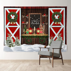 Aperturee - Snow White Cowboy Theme Merry Christmas Backdrop