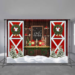 Aperturee - Snow White Cowboy Theme Merry Christmas Backdrop