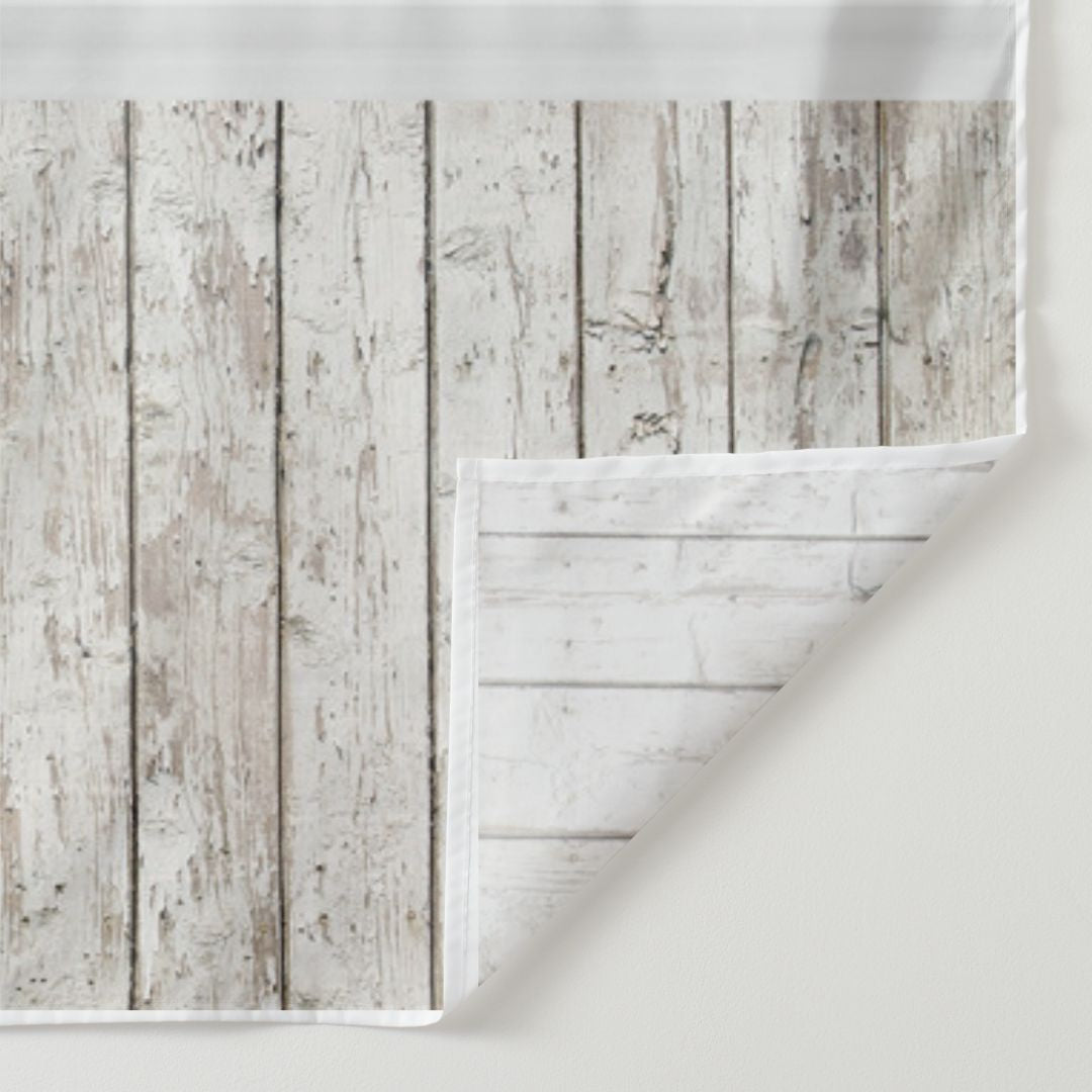 Aperturee - Snowflake Beige Wooden Floor Winter Photo Backdrop