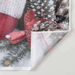 Aperturee - Snowman Silver Spot Wood Wall Christmas Backdrop