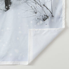 Aperturee - Snowy Lane Cold White Black Winter Scene Backdrop