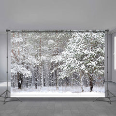 Aperturee - Snowy Winter Forest Peaceful Christmas Backdrop
