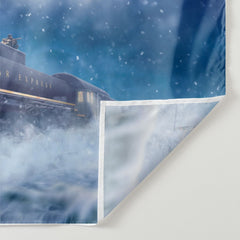 Aperturee - Snowy Winter Night Running Train Xmas Backdrop