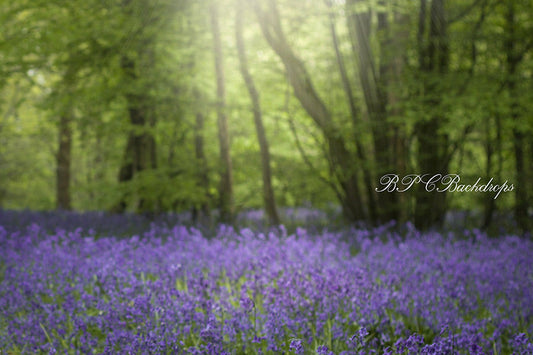Aperturee - Spring Bluebells Flower Portrait Photography Backdrop