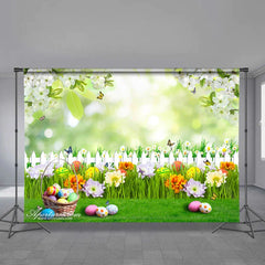 Aperturee - Spring Floral Backyard Butterfly Easter Backdrop