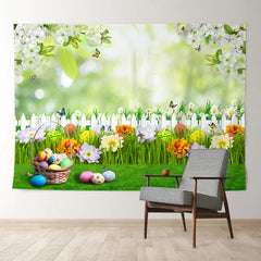 Aperturee - Spring Floral Backyard Butterfly Easter Backdrop