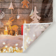 Aperturee - Sweet Candle Glitter Lights Christmas Backdrop