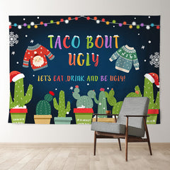 Aperturee - Taco Bout Ugly Holiday Merry Christmas Backdrop