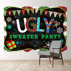 Aperturee - Ugly Sweater Party Merry Christmas Holiday Backdrop