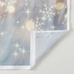 Aperturee - Warm Gold Bokeh Snowflake Light Winter Backdrop
